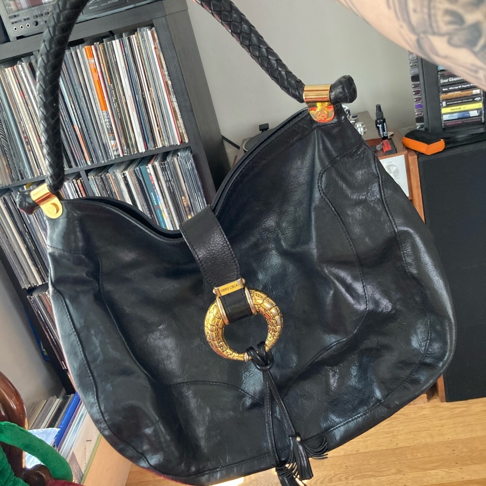 Jimmy choo black hobo bag